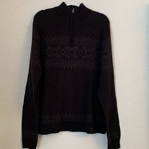 NORTHWEST Mens Fair Isle Mock Neck Sweater Size2XL - Picture 2 of 13